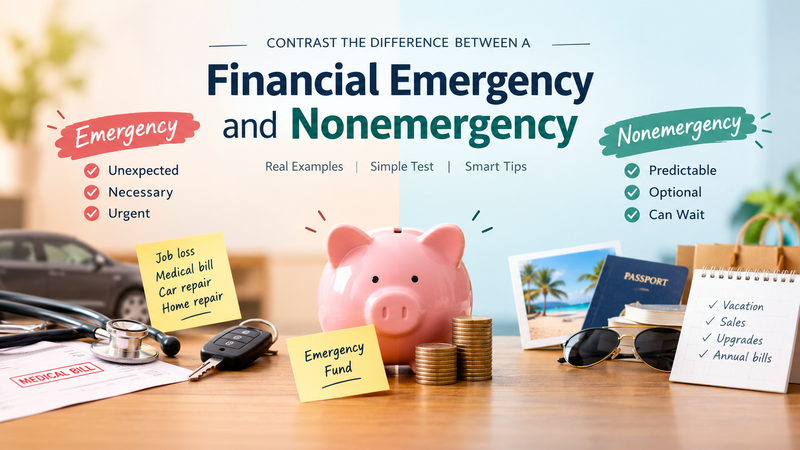Contrast the Difference Between a Financial Emergency and Nonemergency