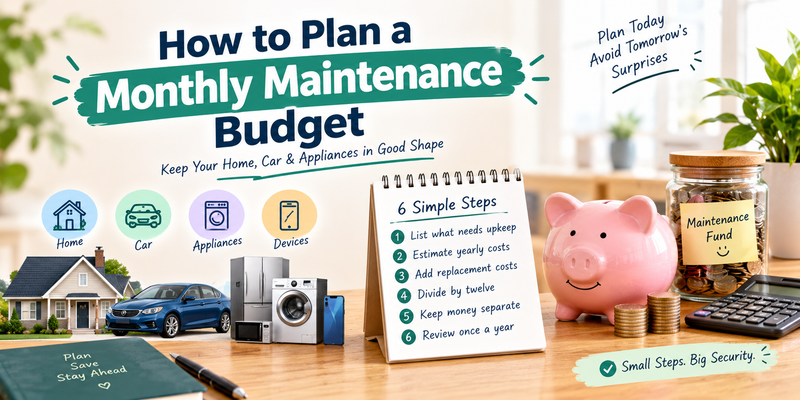 How to Plan a Monthly Maintenance Budget